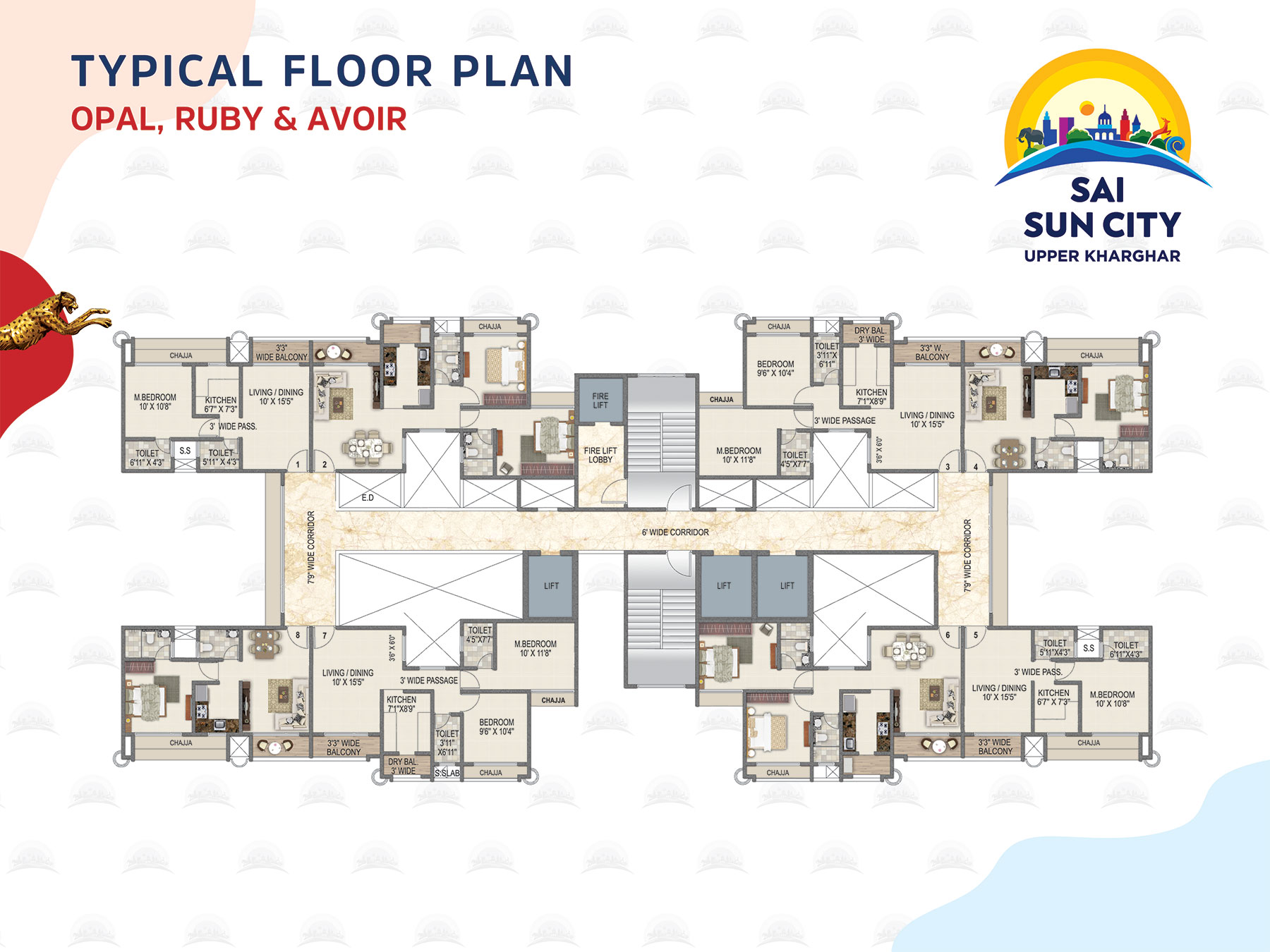 Typical Floor Plan - Opal, Ruby & Avior