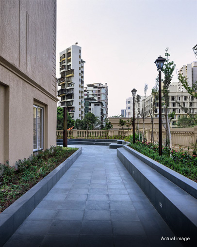 Jogging Track Amidst Lush Greens