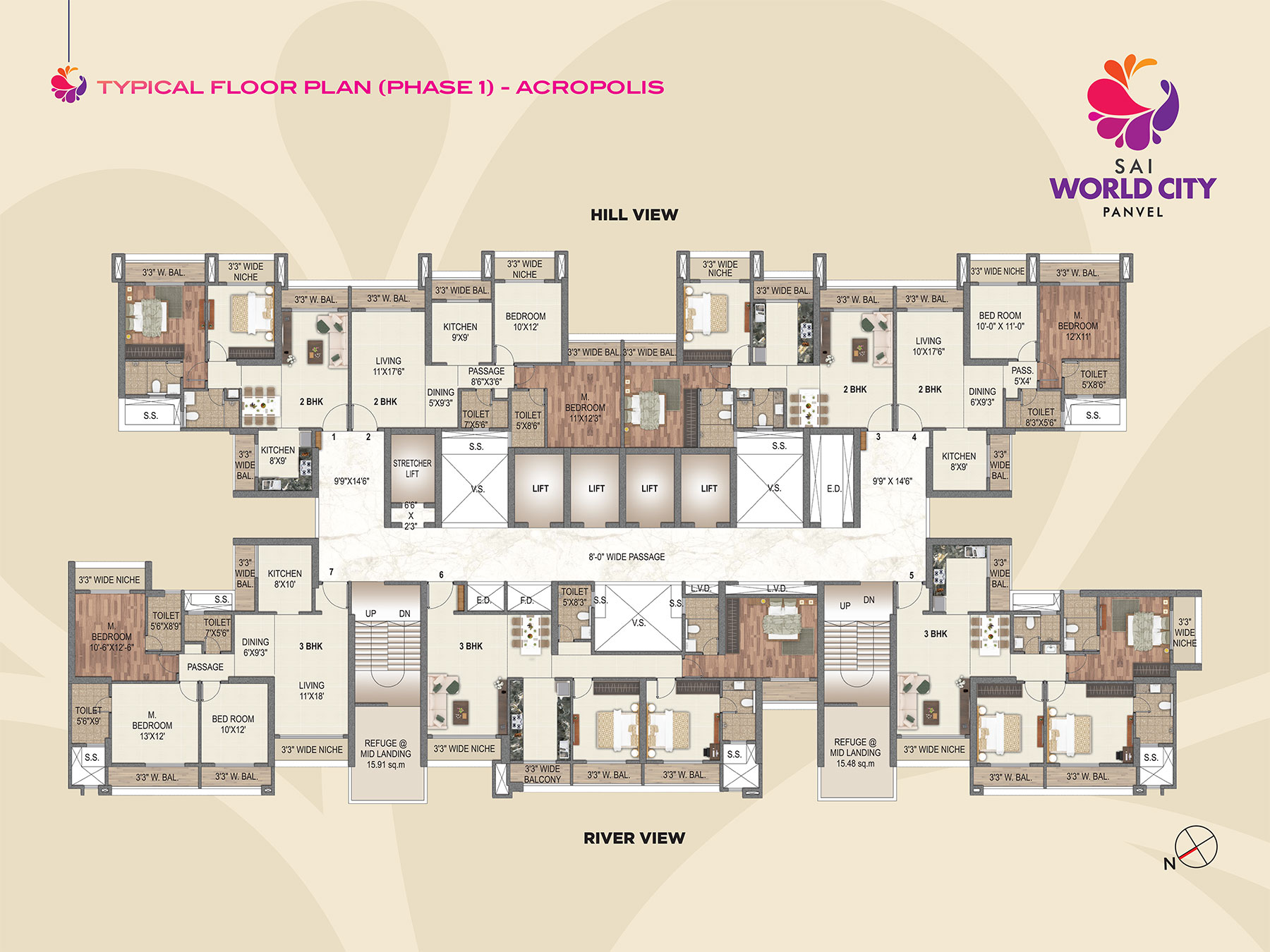 TYPICAL FLOOR PLAN (PHASE 1) - ACROPOLIS