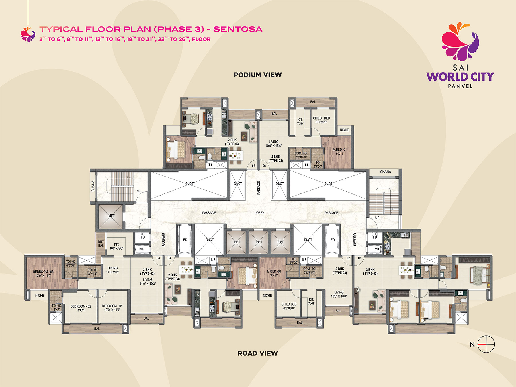 Typical Floor Plan (Phase 3) - SENTOSA